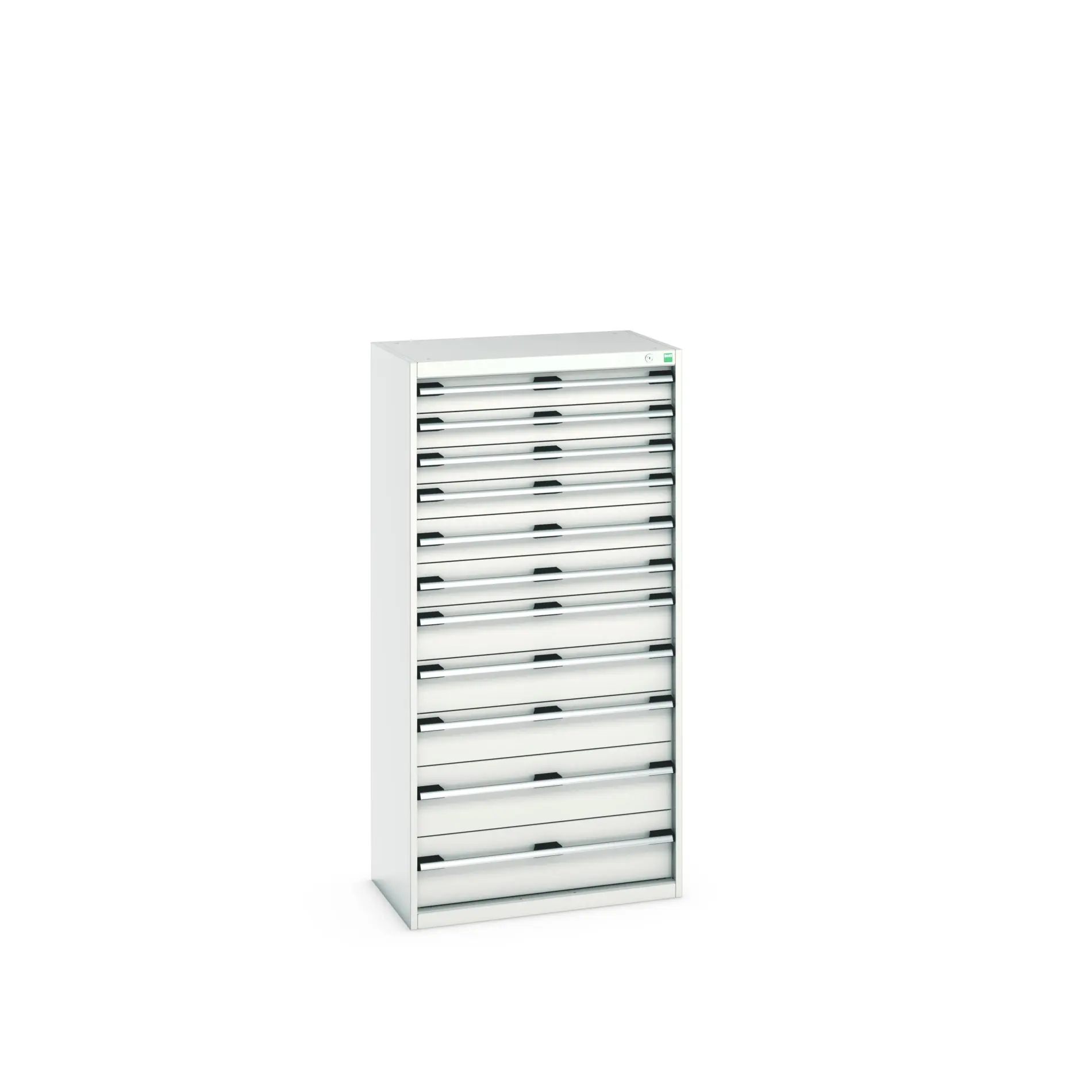Produktfoto 1 von Bott 11 Stahl Schubladenbehälter Schrank Hellgrau, 1600 mm x 525 mm x 800 mm
