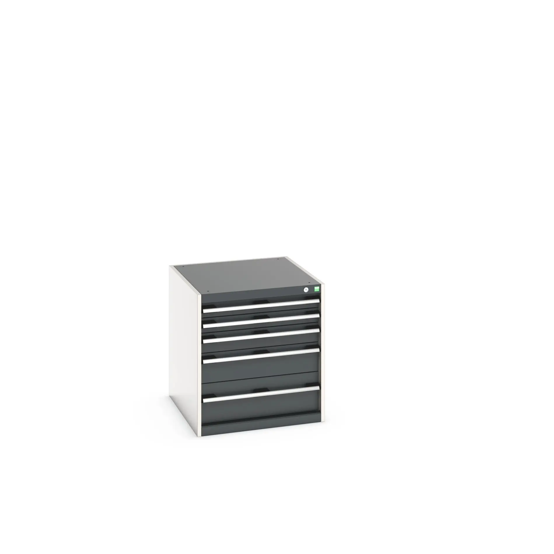 Produktfoto 1 von Bott 5 Stahl Schubladenbehälter Schrank Grau, 700 mm x 750 mm x 650 mm
