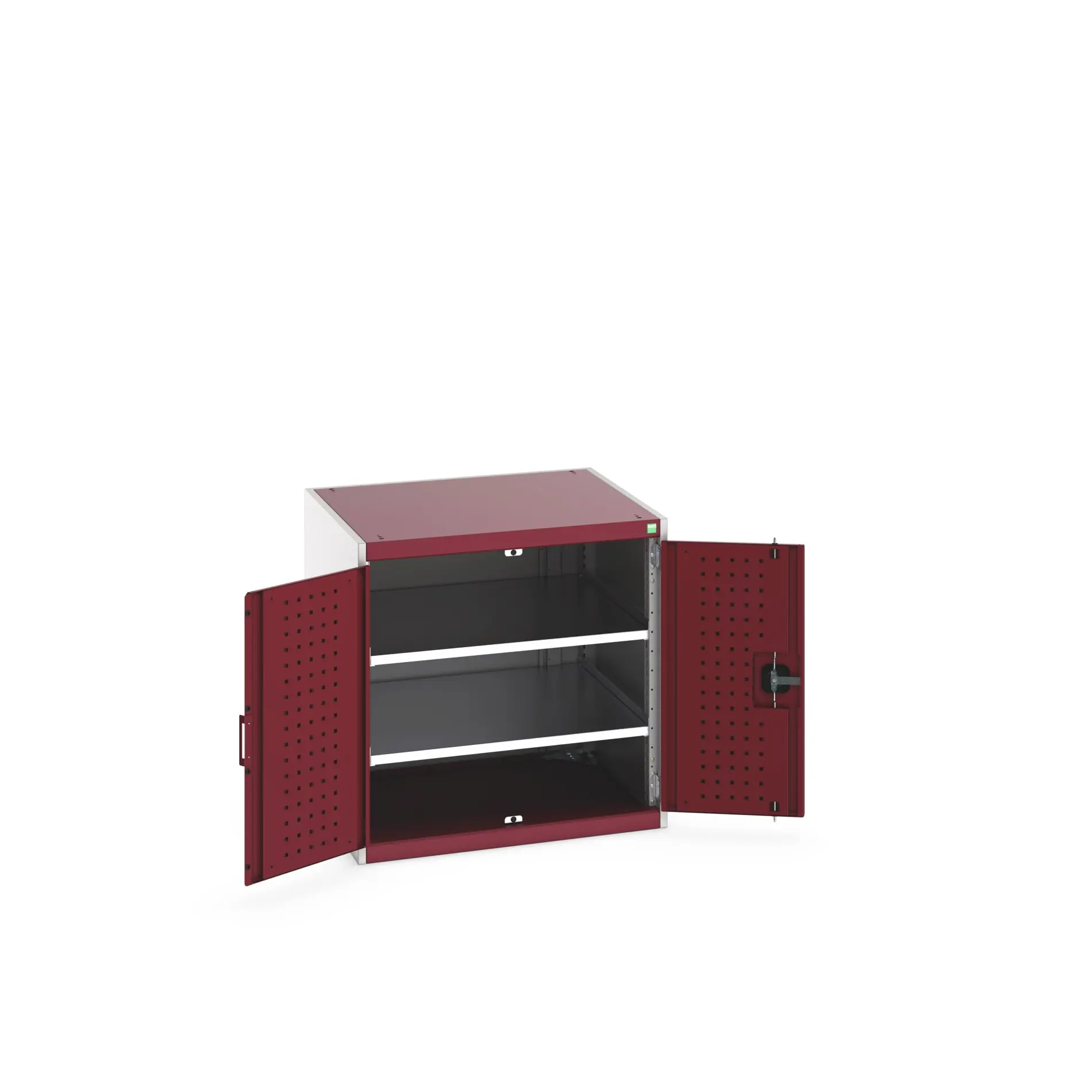 Produktfoto 1 von Bott Aufbewahrungsschrank Typ Regalschrank Freistehend 2 Tür/en 2 Regal/e 800 mm 80 mm 750 mm Stahlblech