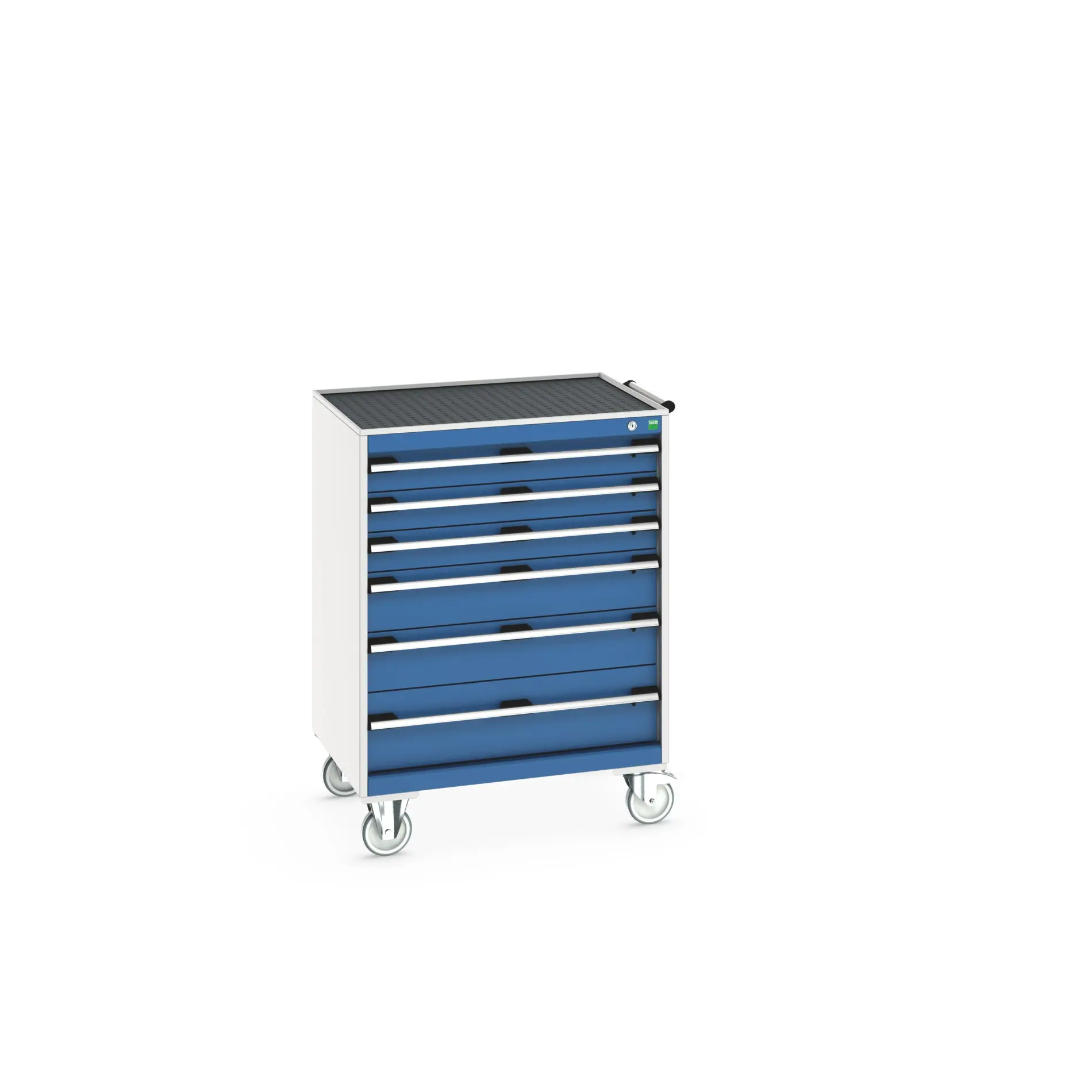 Produktfoto 1 von Bott Aufbewahrungsschrank Typ Beweglicher Schrank Freistehend 6 Schublade/n 1085 mm 80 mm 650 mm mit Rädern Stahlblech