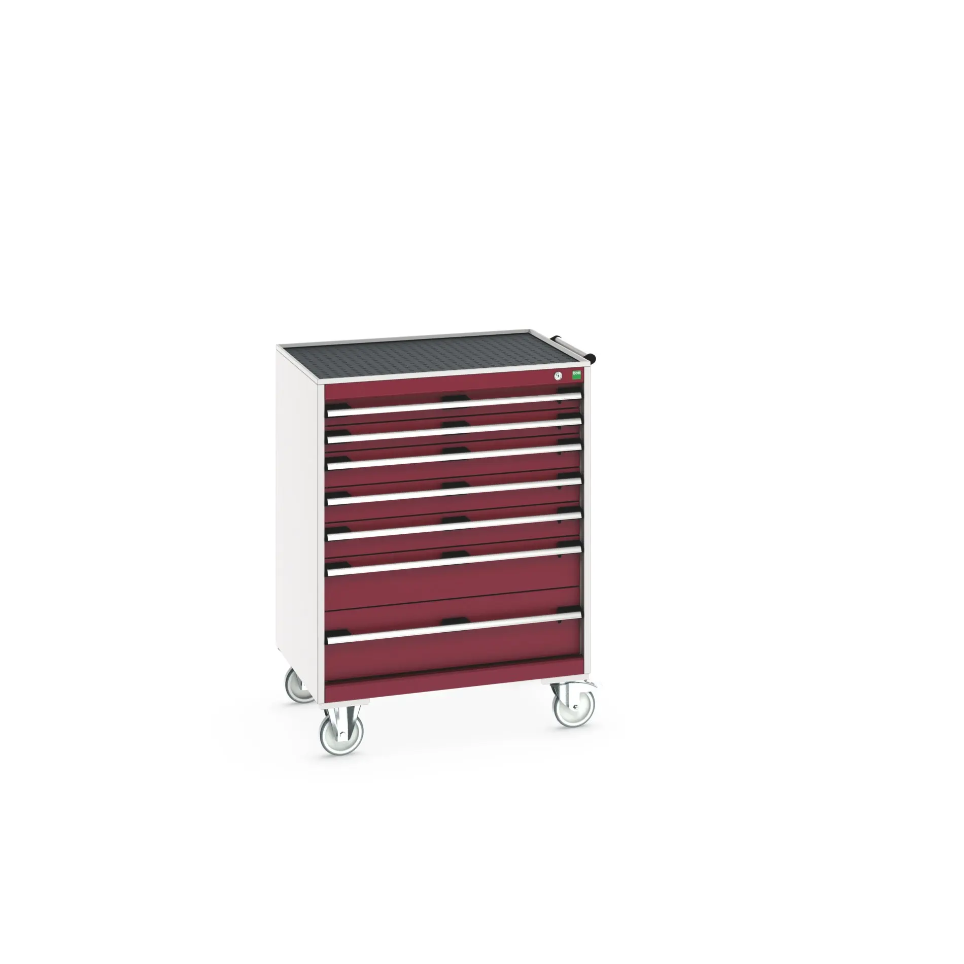 Bott Aufbewahrungsschrank Typ Beweglicher Schrank Freistehend 7 Schublade/n 1085 mm 80mm 650 mm mit Rädern Stahlblech