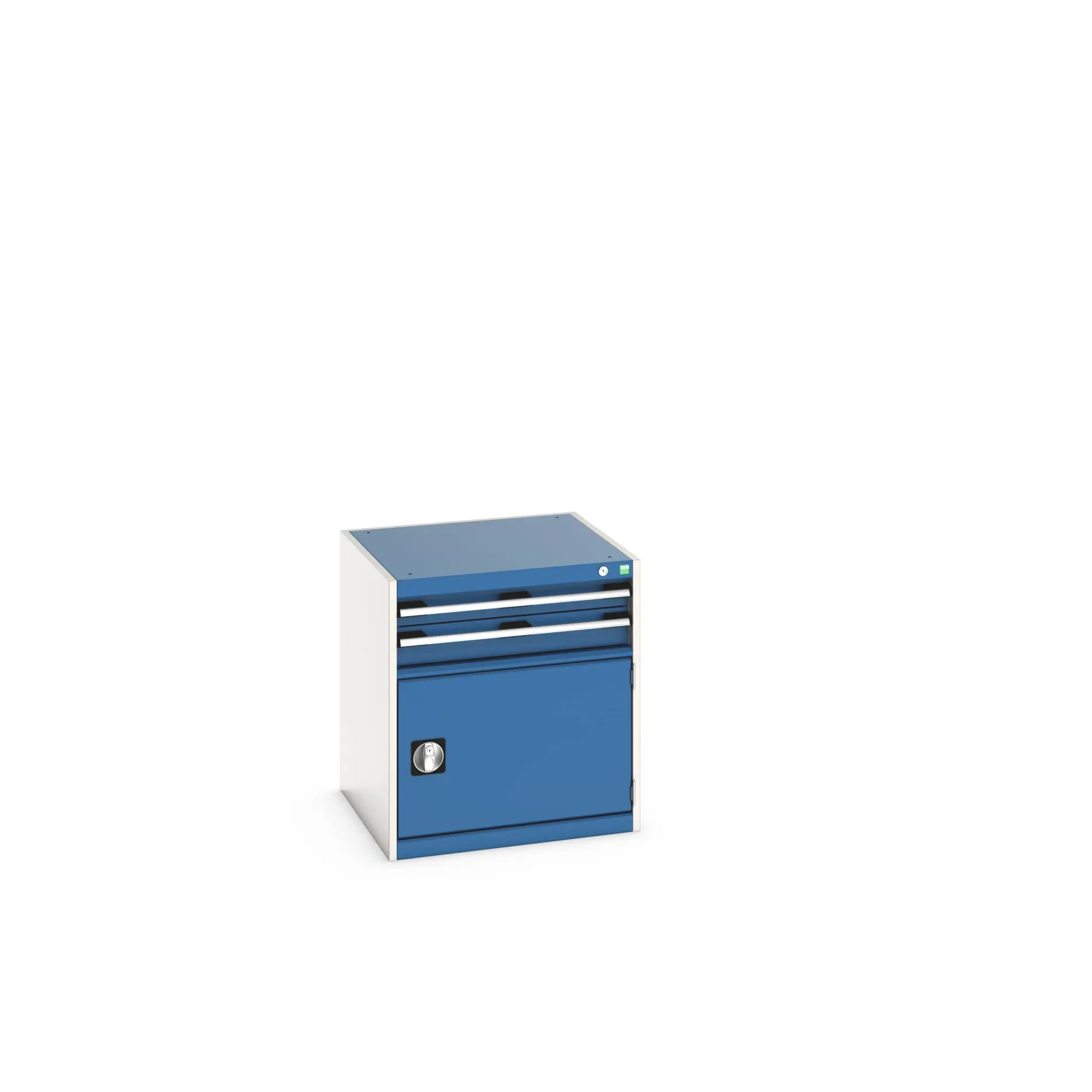 Produktfoto 1 von Bott Aufbewahrungsschrank Typ Schrank Freistehend 1 Tür/en 2 Schublade/n 700 mm 650mm Abschließbar 650 mm Stahlblech
