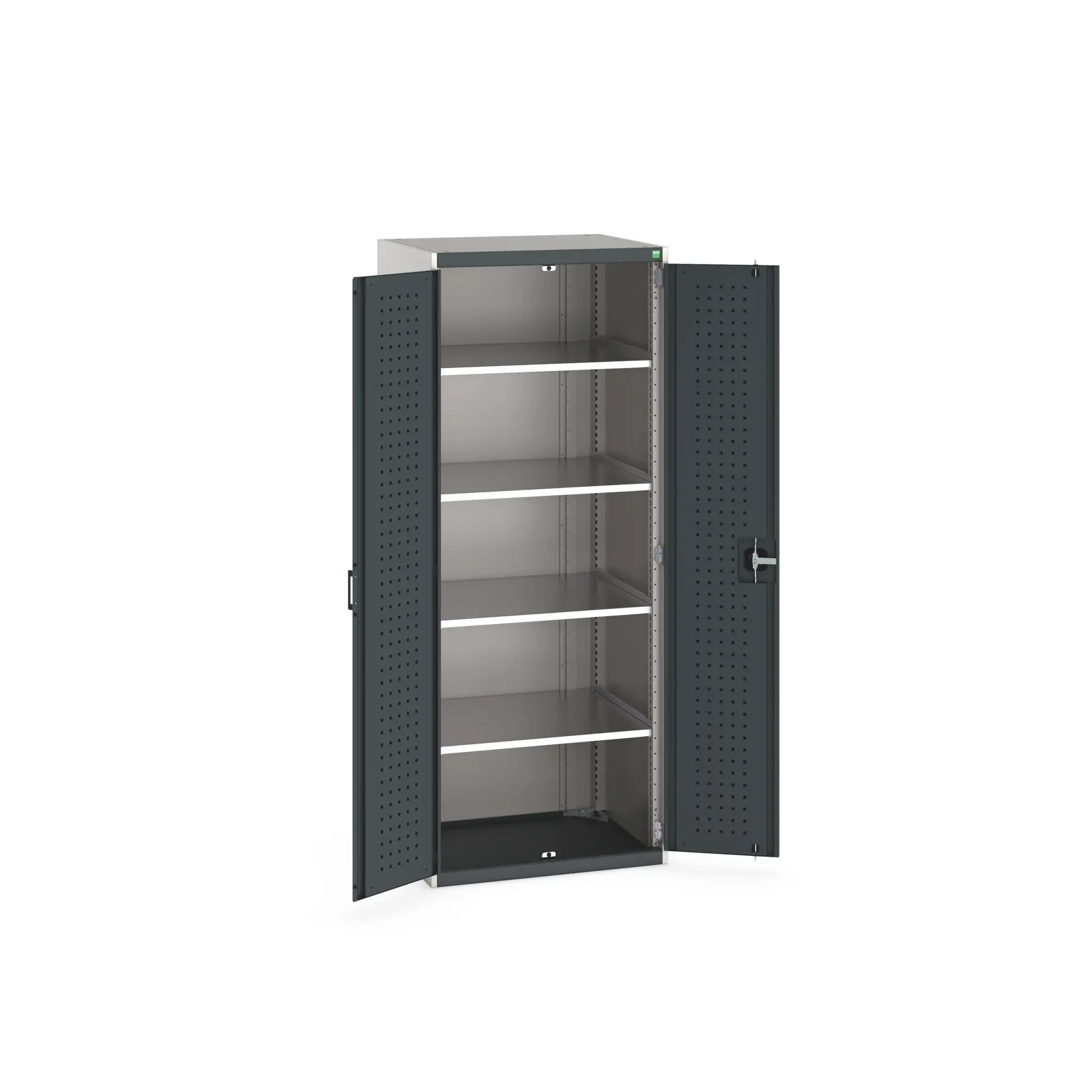 Bott Aufbewahrungsschrank Typ Regalschrank Freistehend 2 Tür/en 4 Regal/e 2000 mm 80 mm Ja 650 mm Stahlblech