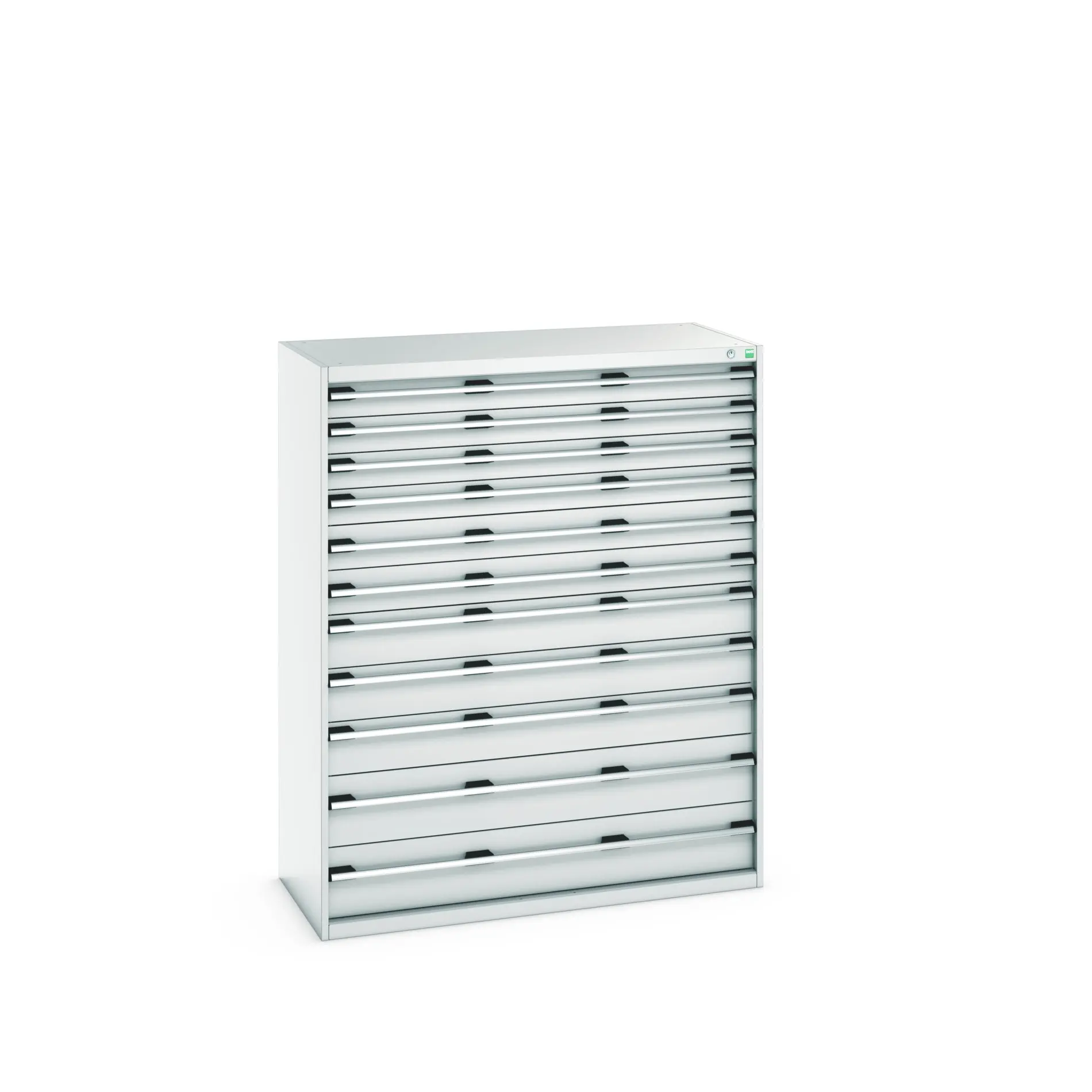 Produktfoto 1 von Bott 11 Stahl Schubladenbehälter Schrank Hellgrau, 1600 mm x 650 mm x 1300 mm