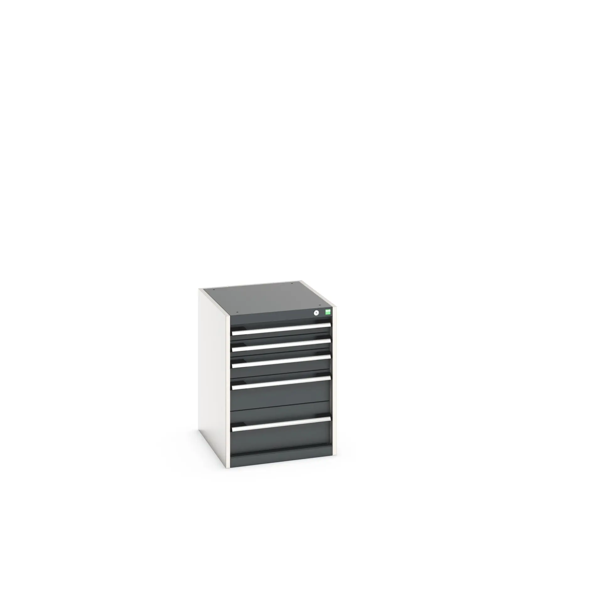 Produktfoto 1 von Bott 5 Stahl Schubladenbehälter Schrank Grau, 700 mm x 650 mm x 525 mm