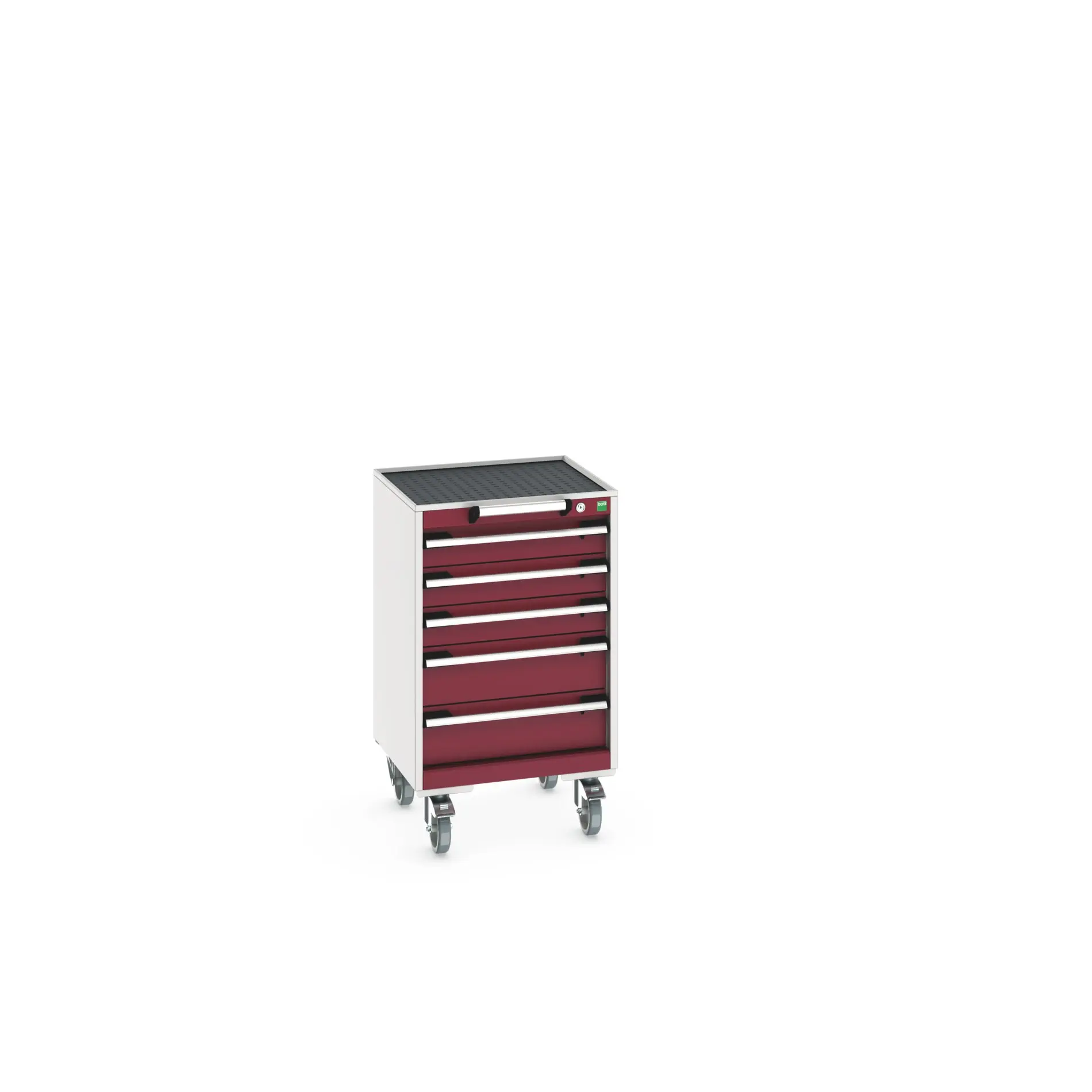 Produktfoto 1 von Bott Aufbewahrungsschrank Typ Beweglicher Schrank Freistehend 5 Schublade/n 885 mm 525 mm 525 mm mit Rädern Stahlblech