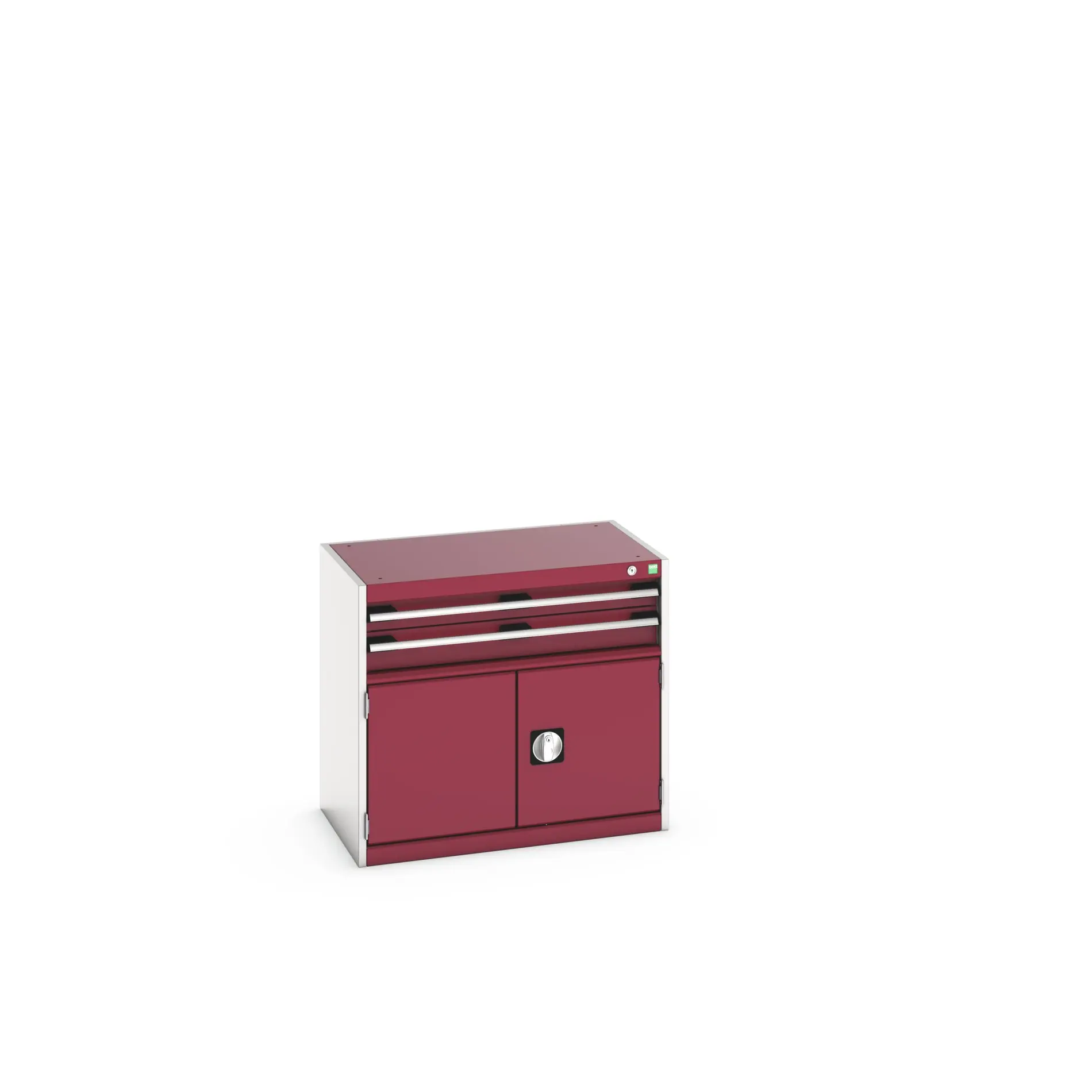 Produktfoto 1 von Bott Aufbewahrungsschrank Typ Schrank Freistehend 2 Tür/en 2 Schublade/n 700 mm 80 mm Ja 525 mm Stahlblech