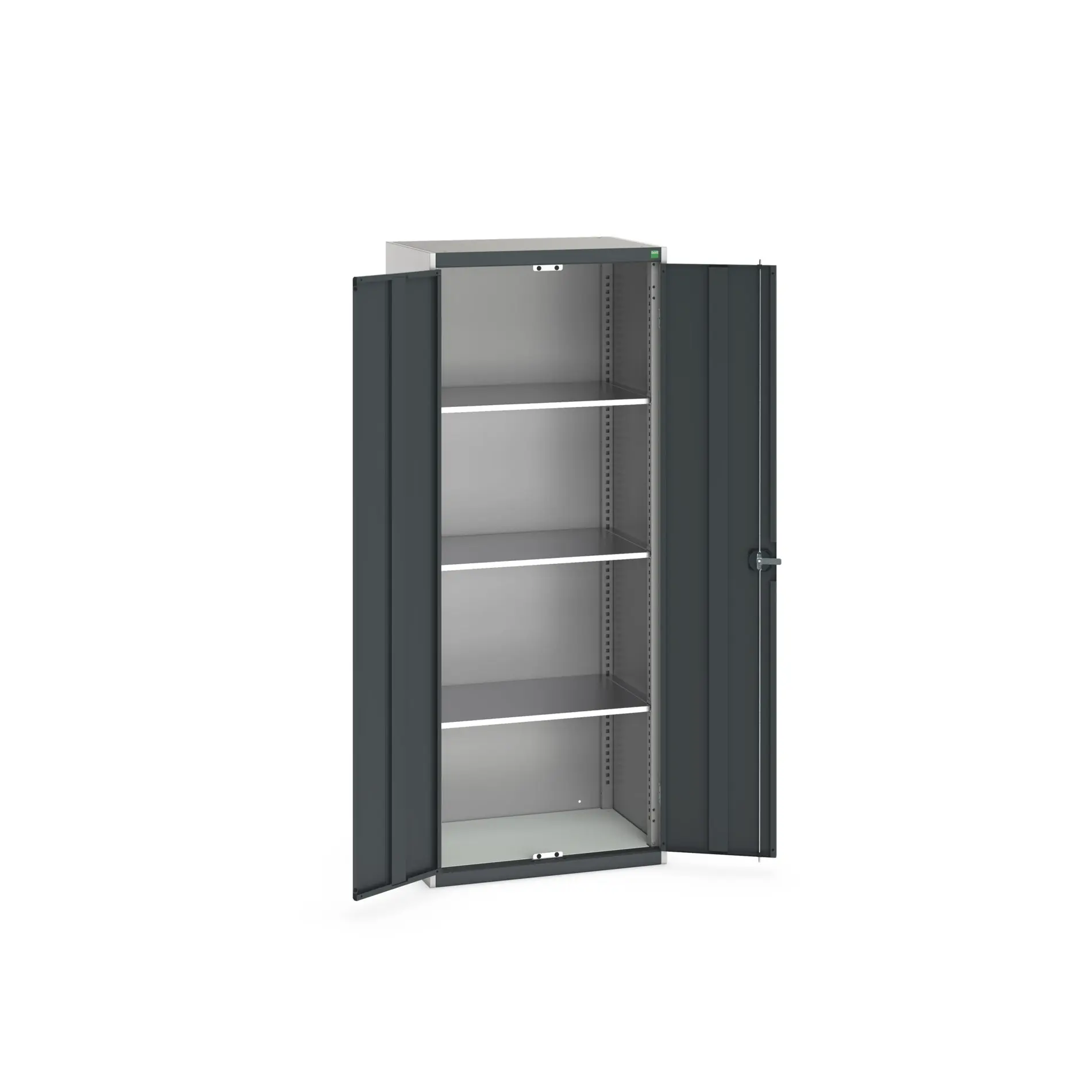 Produktfoto 1 von Bott Aufbewahrungsschrank Typ Regalschrank Freistehend 2 Tür/en 3 Regal/e 2000 mm 80 mm 525 mm Stahlblech