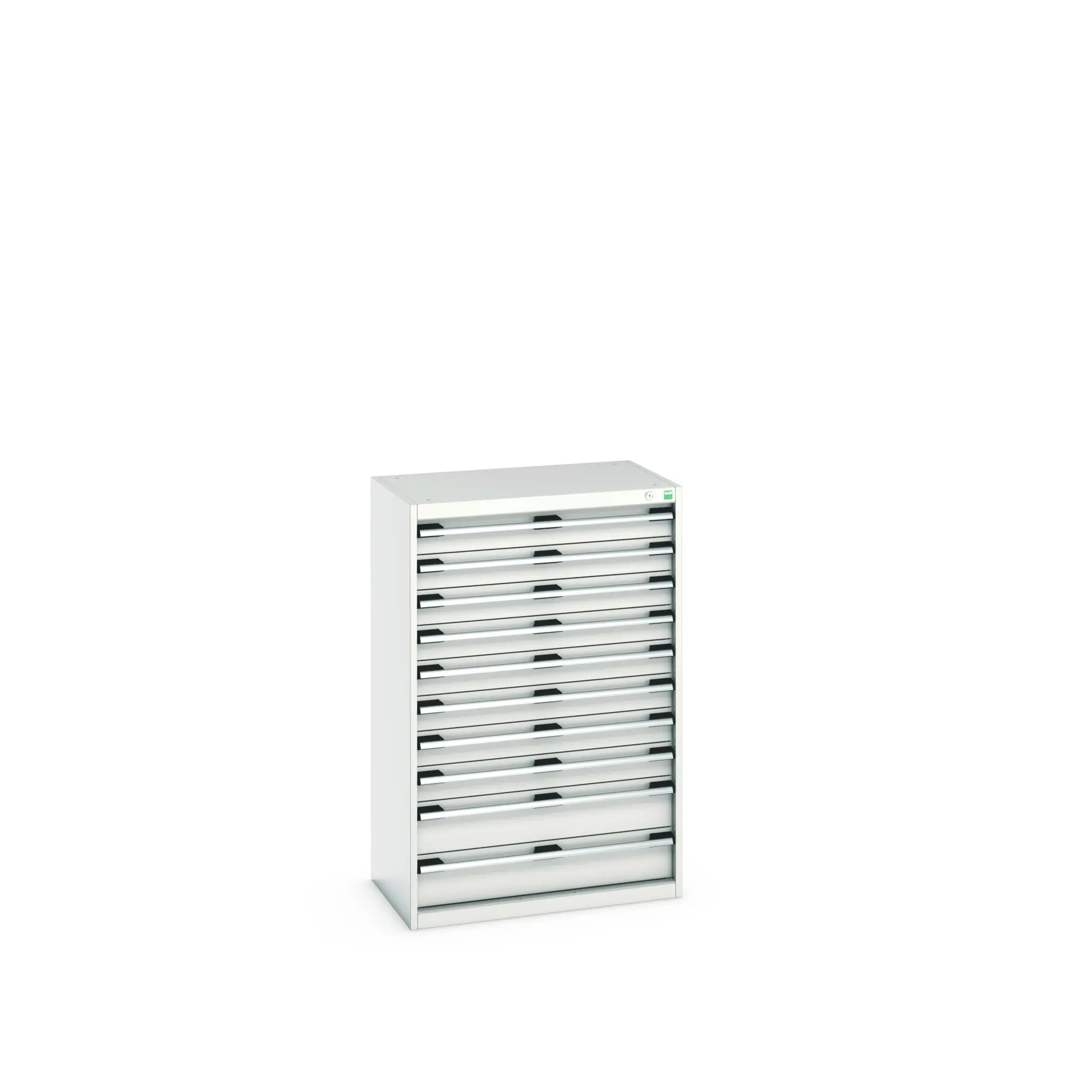 Produktfoto 1 von Bott 10 Stahl Schubladenbehälter Schrank Hellgrau, 1200 mm x 525 mm x 800 mm
