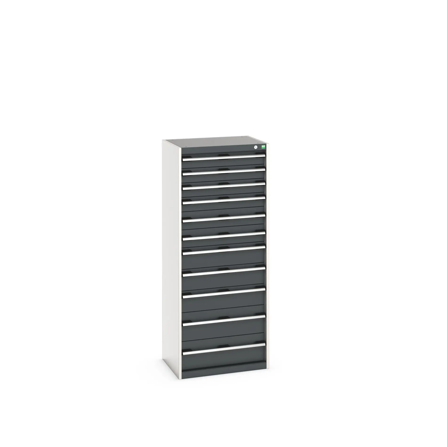 Produktfoto 1 von Bott 11 Stahl Schubladenbehälter Schrank Grau, 1600 mm x 525 mm x 650 mm