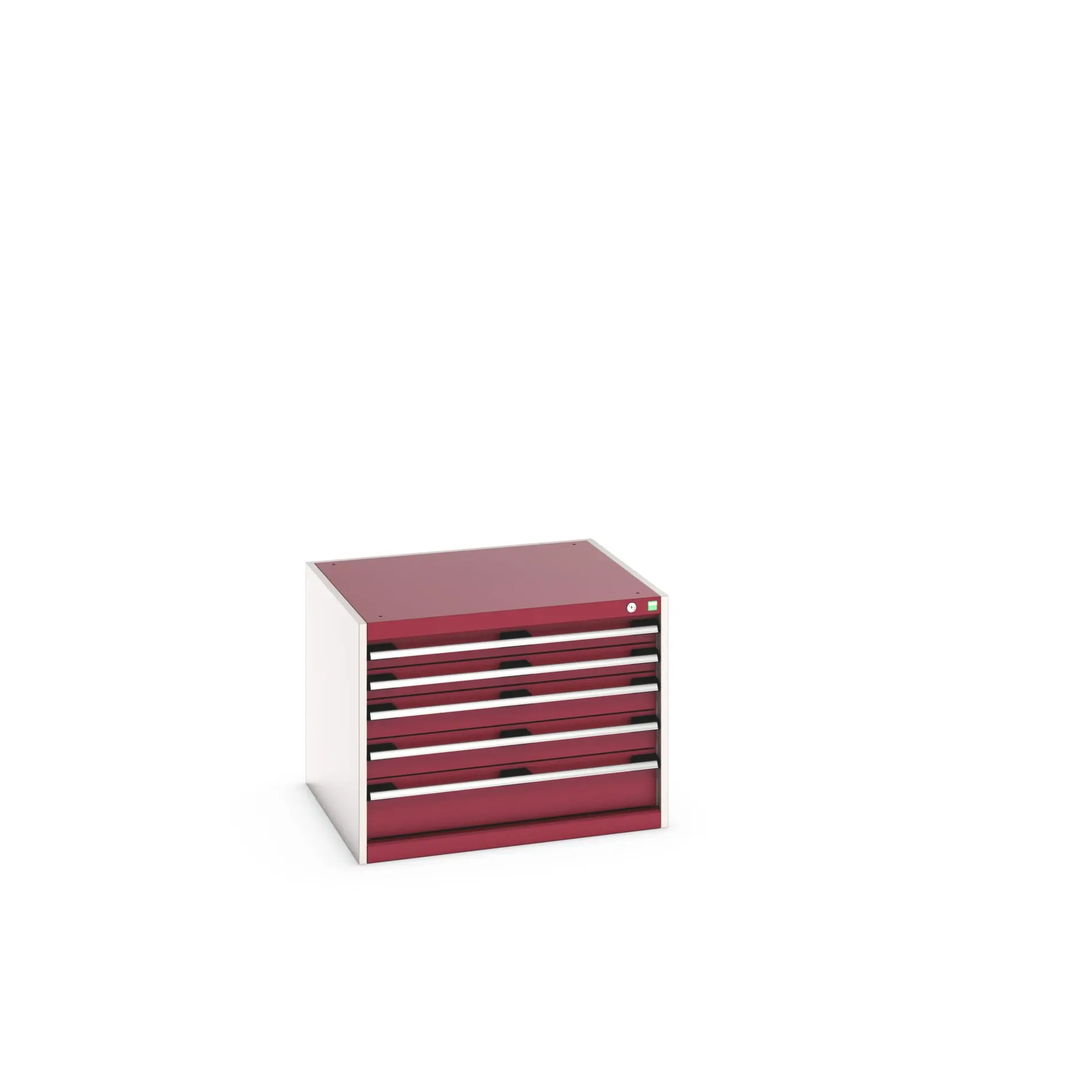 Produktfoto 1 von Bott 5 Stahl Schubladenbehälter Schrank Rot, 600 mm x 750 mm x 800 mm