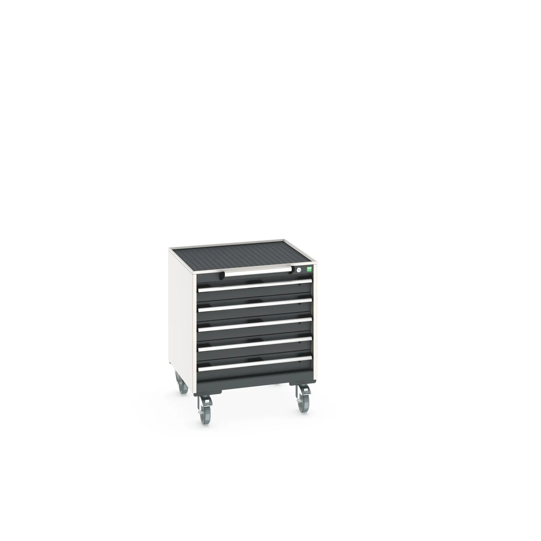 Produktfoto 1 von Bott Aufbewahrungsschrank Typ Beweglicher Schrank Freistehend 5 Schublade/n 785 mm 650 mm 650 mm mit Rädern Stahlblech