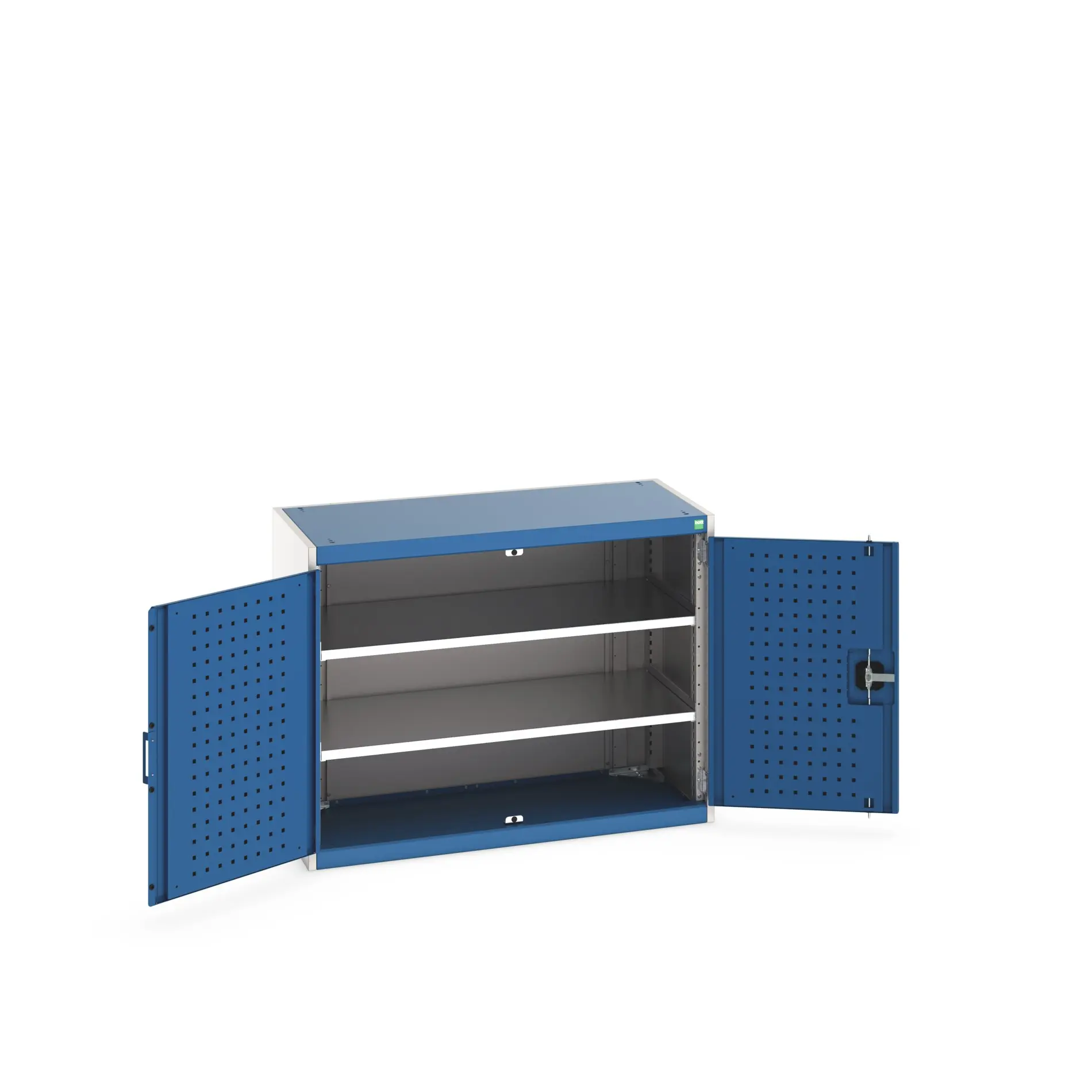 Produktfoto 1 von Bott Aufbewahrungsschrank Typ Regalschrank Freistehend 2 Tür/en 2 Regal/e 800 mm 1050 mm Ja 525 mm Stahlblech