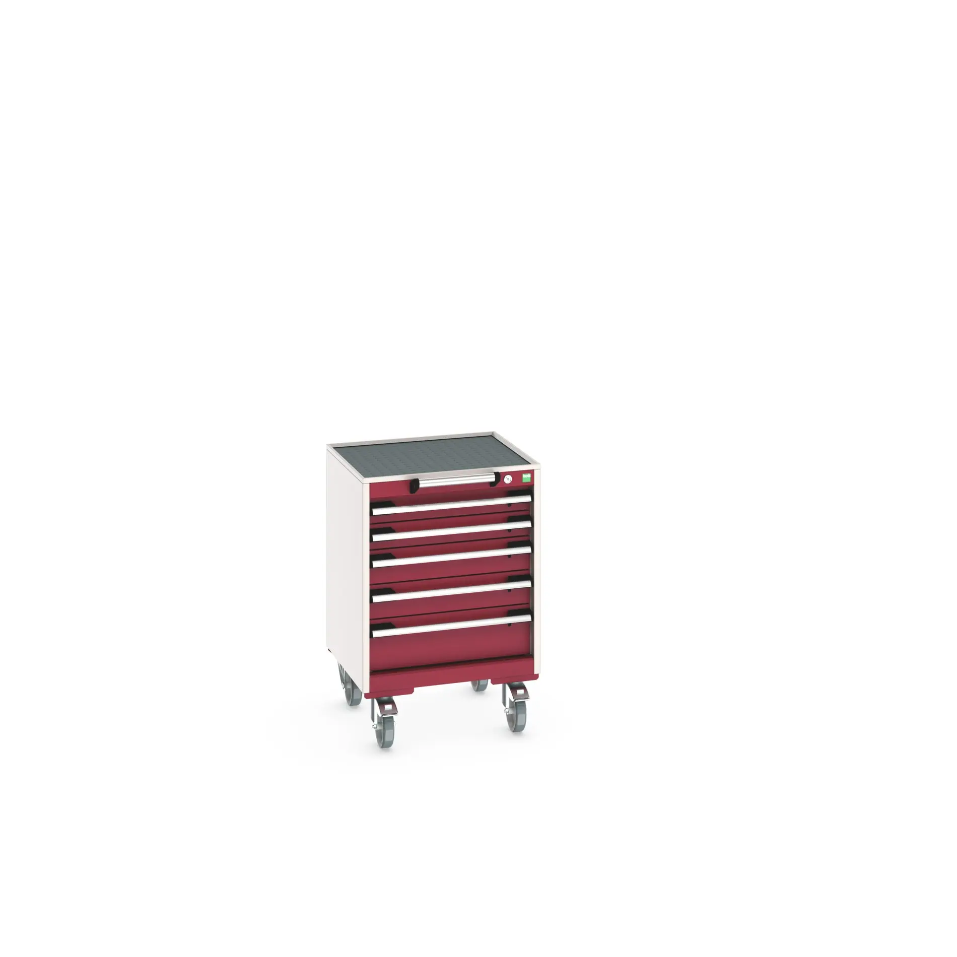 Produktfoto 1 von Bott Aufbewahrungsschrank Typ Beweglicher Schrank Freistehend 5 Schublade/n 785 mm 525 mm 525 mm mit Rädern Stahlblech
