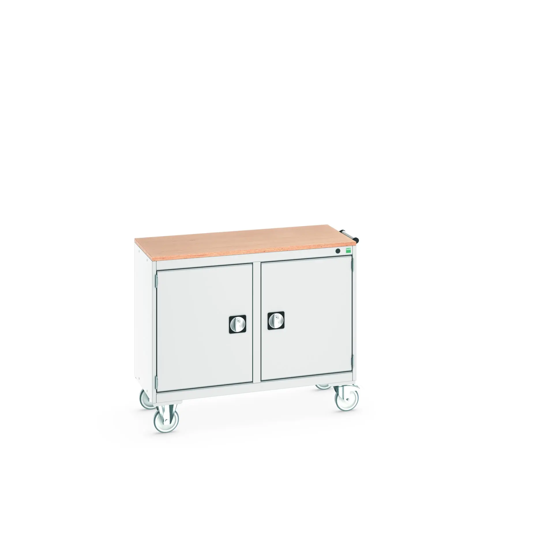 Produktfoto 1 von Bott Aufbewahrungsschrank Typ Beweglicher Schrank Freistehend 2 Tür/en 2 Regal/e 890 mm 1050 mm 525 mm mit Rädern