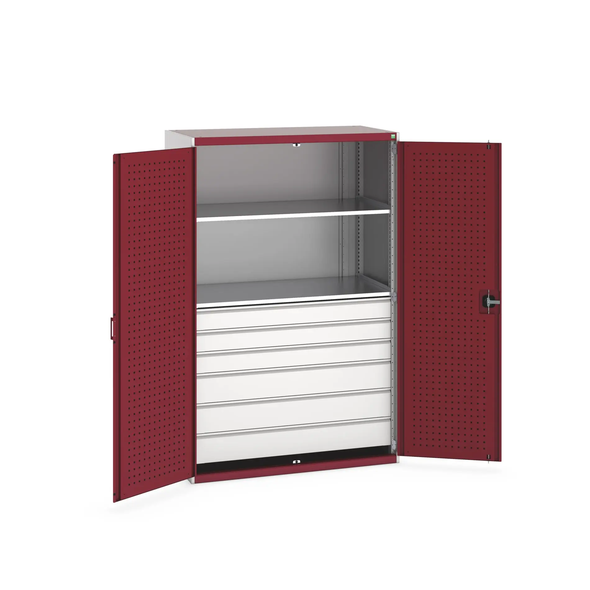 Produktfoto 1 von Bott Aufbewahrungsschrank Typ Bestückter Schrank Freistehend 2 Tür/en 2 Regal/e 6 Schublade/n 2000 mm 1300 mm Ja 650 mm