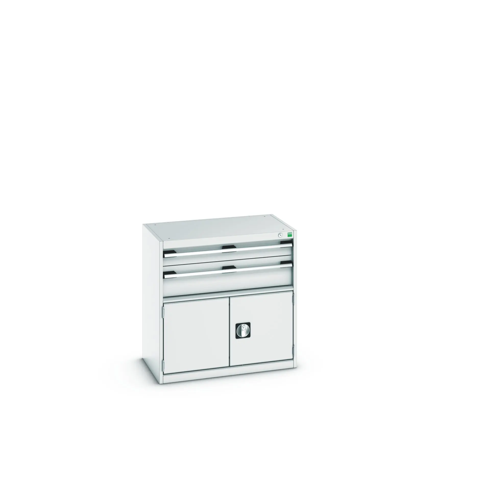 Produktfoto 1 von Bott Aufbewahrungsschrank Typ Schrank Freistehend 2 Tür/en 2 Schublade/n 800 mm 80 mm Ja 525 mm Stahlblech