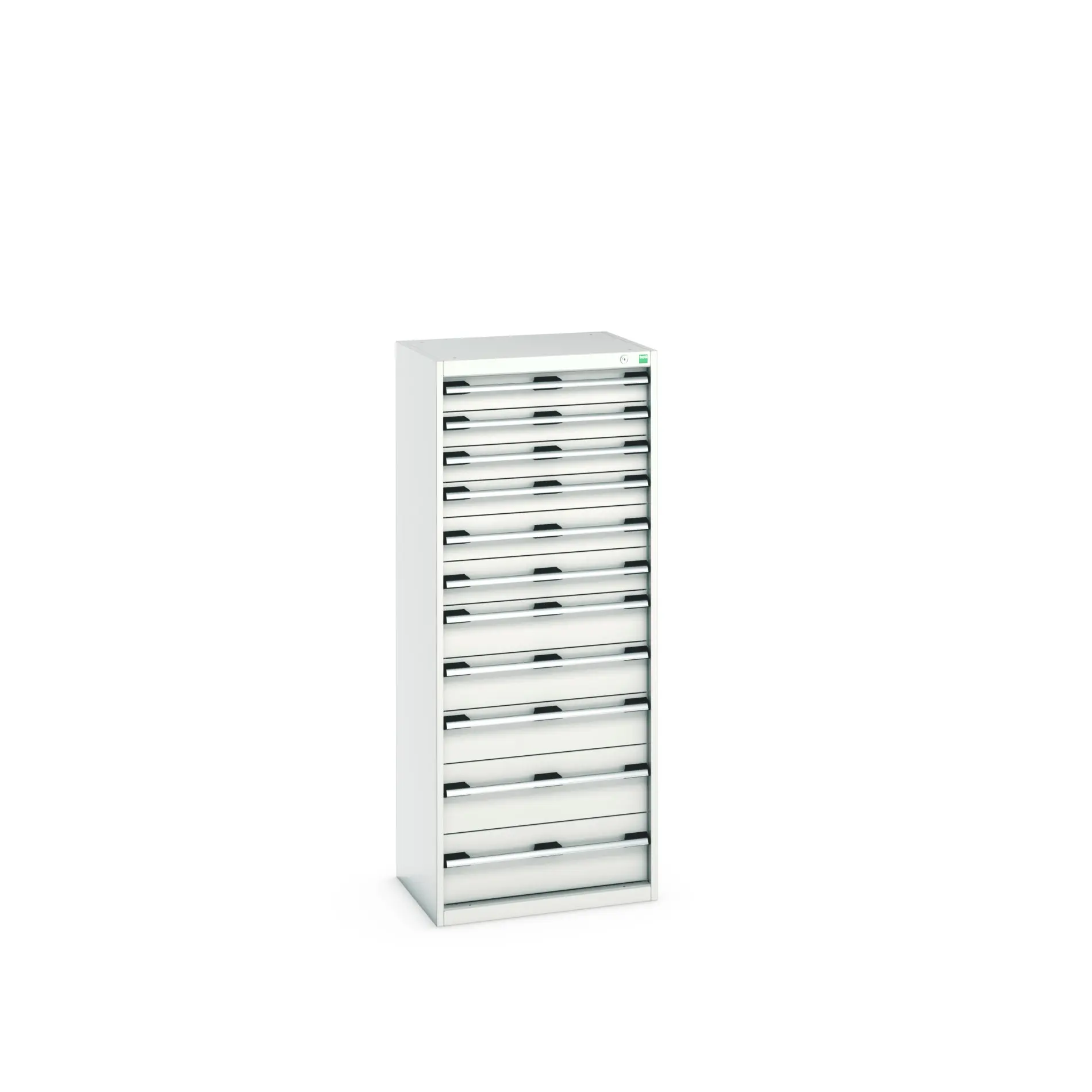 Produktfoto 1 von Bott 11 Stahl Schubladenbehälter Schrank Hellgrau, 1600 mm x 525 mm x 650 mm
