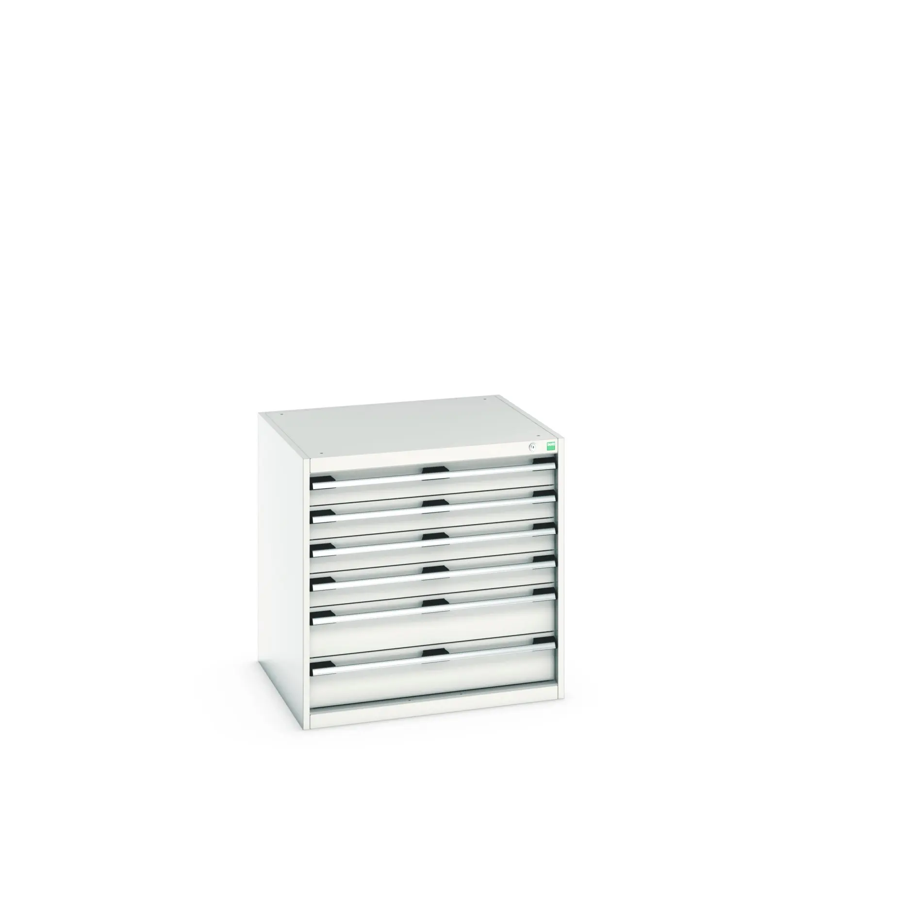 Produktfoto 1 von Bott 6 Stahl Schubladenbehälter Schrank Hellgrau, 800 mm x 750 mm x 800 mm
