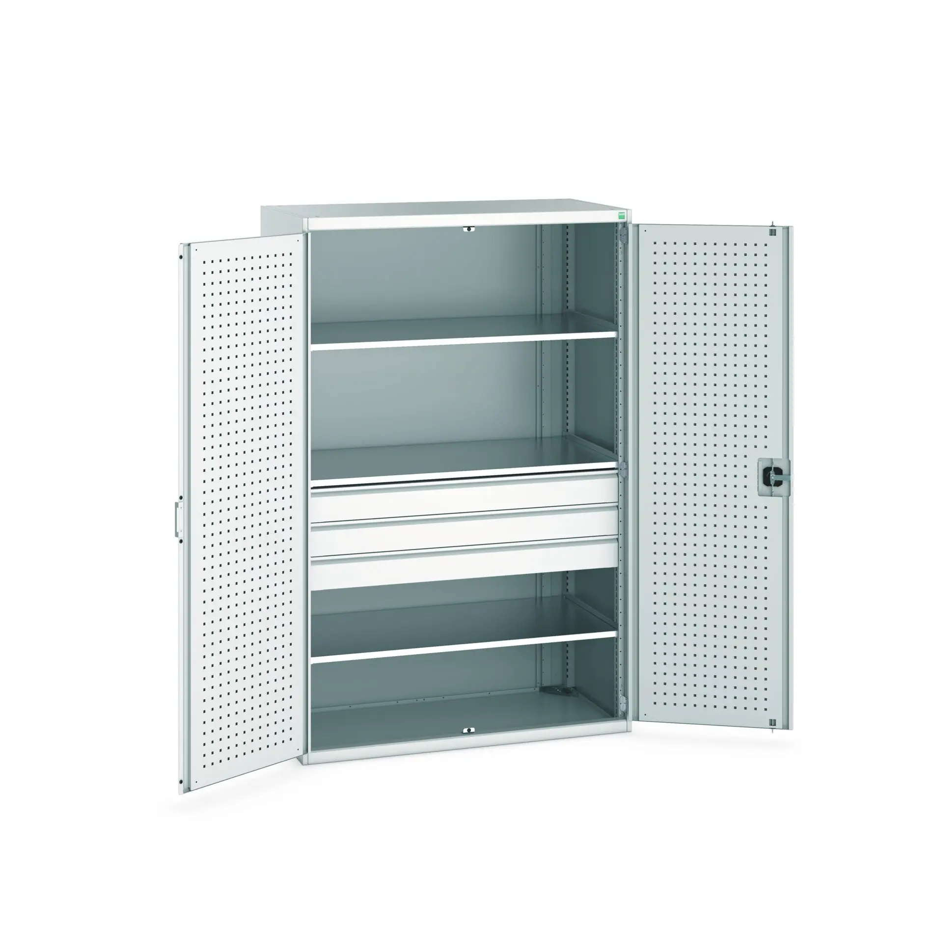 Produktfoto 1 von Bott Aufbewahrungsschrank Typ Bestückter Schrank Freistehend 2 Tür/en 3 Regal/e 3 Schublade/n 2000 mm 1300 mm Ja 650 mm