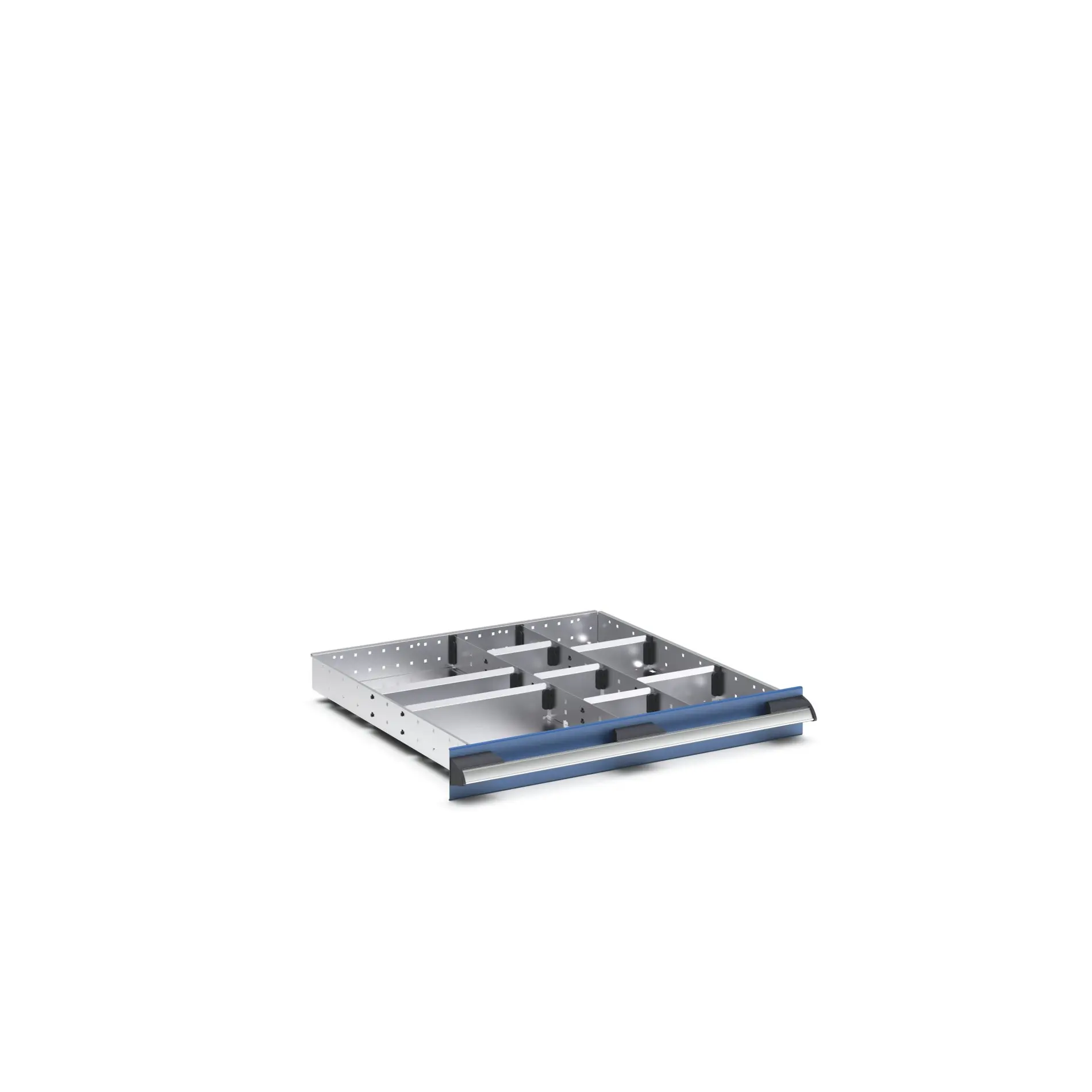 Produktfoto 1 von Bott Teiler Sortiment, Typ Trennwand für Schubladen, Stahlblech, Silber 650 X 650 X 75mm