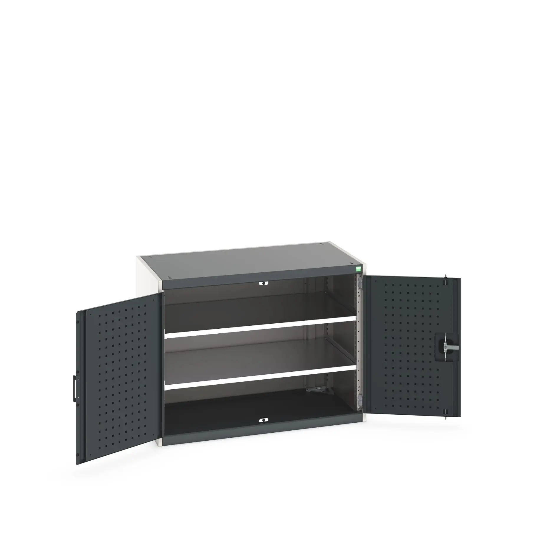 Produktfoto 1 von Bott Aufbewahrungsschrank Typ Regalschrank Freistehend 2 Tür/en 2 Regal/e 800 mm 1050 mm Ja 650 mm Stahlblech