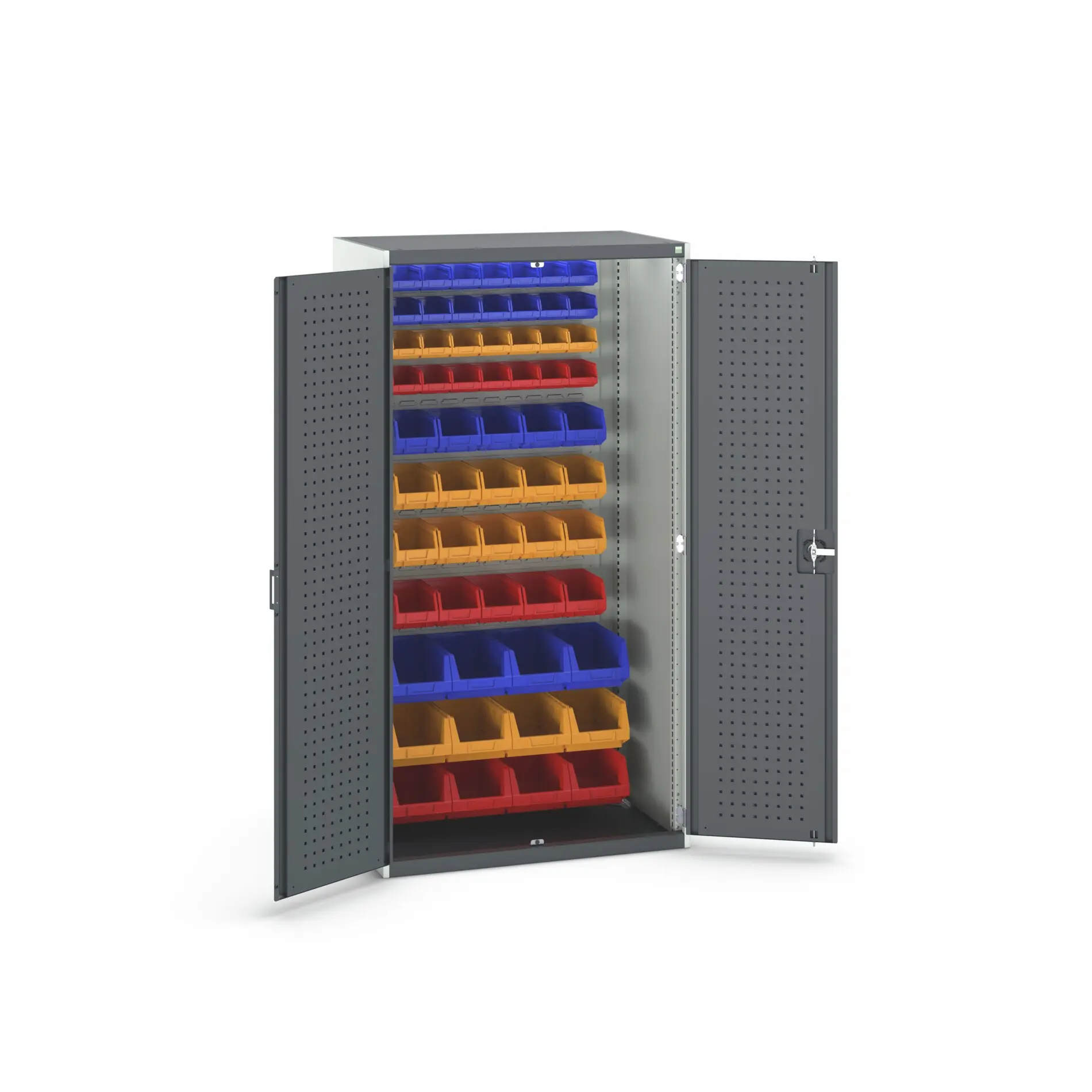 Produktfoto 1 von Bott Aufbewahrungsschrank Typ Schwerlast-Schrank mit Behältern Freistehend 2 Tür/en 2000 mm 1050 mm Ja 650 mm Stahlblech