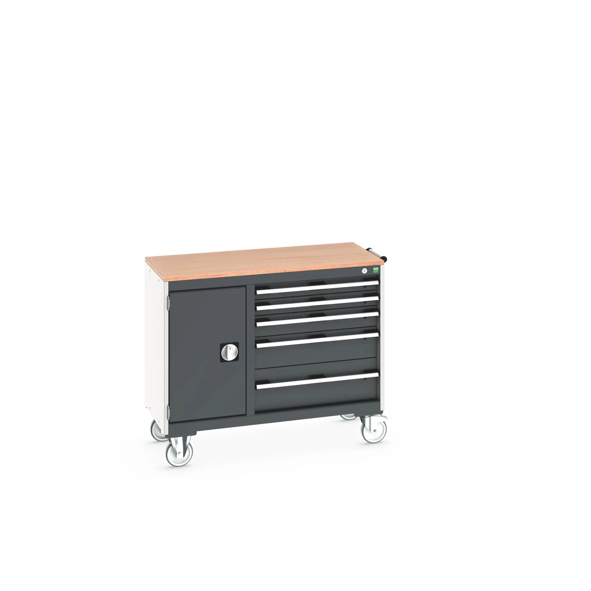Produktfoto 1 von Bott Aufbewahrungsschrank Typ Beweglicher Schrank Bodenmontage 1 Tür/en 1 Regal/e 5 Schublade/n Stahlblech