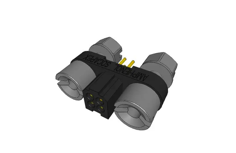 Produktfoto 1 von Amphenol Socapex MHDAS Leiterplattensteckverbinder Gerade, 4-polig / 2-reihig, Raster 1.27 mm Raster