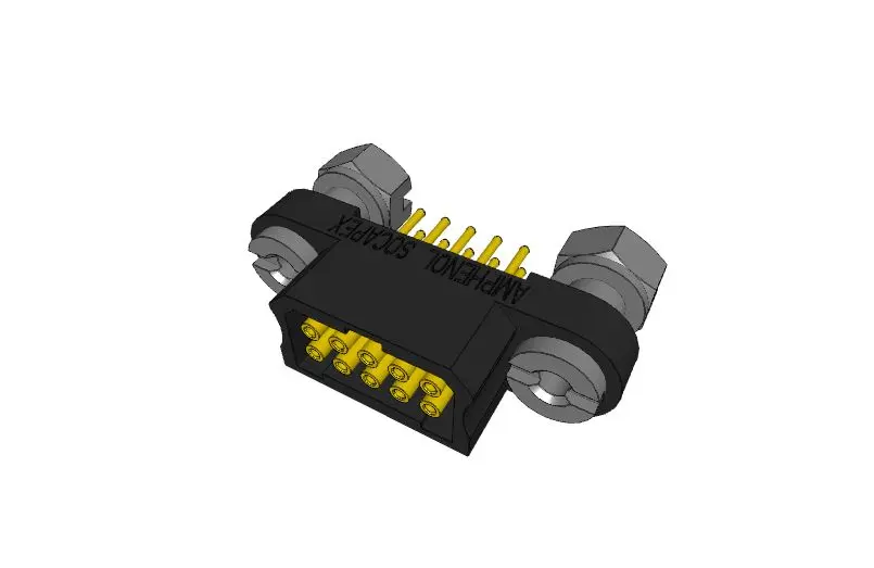 Produktfoto 1 von Amphenol Socapex MHDAS Leiterplattensteckverbinder Gerade, 10-polig / 2-reihig, Raster 1.27 mm Raster