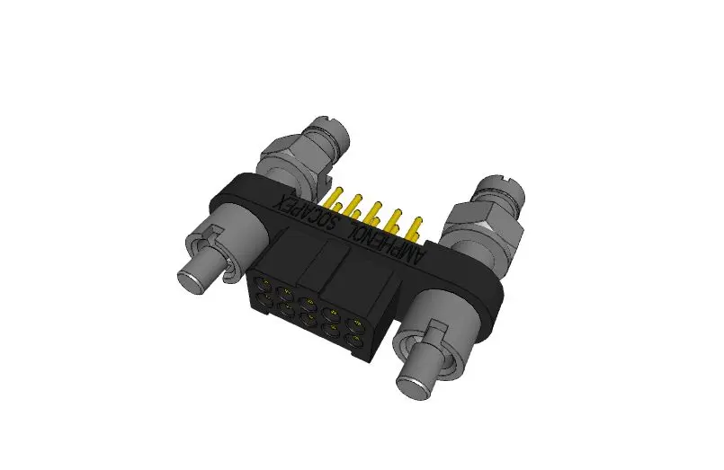 Produktfoto 1 von Amphenol Socapex MHDAS Leiterplattensteckverbinder Gerade, 10-polig / 2-reihig, Raster 1.27 mm Raster