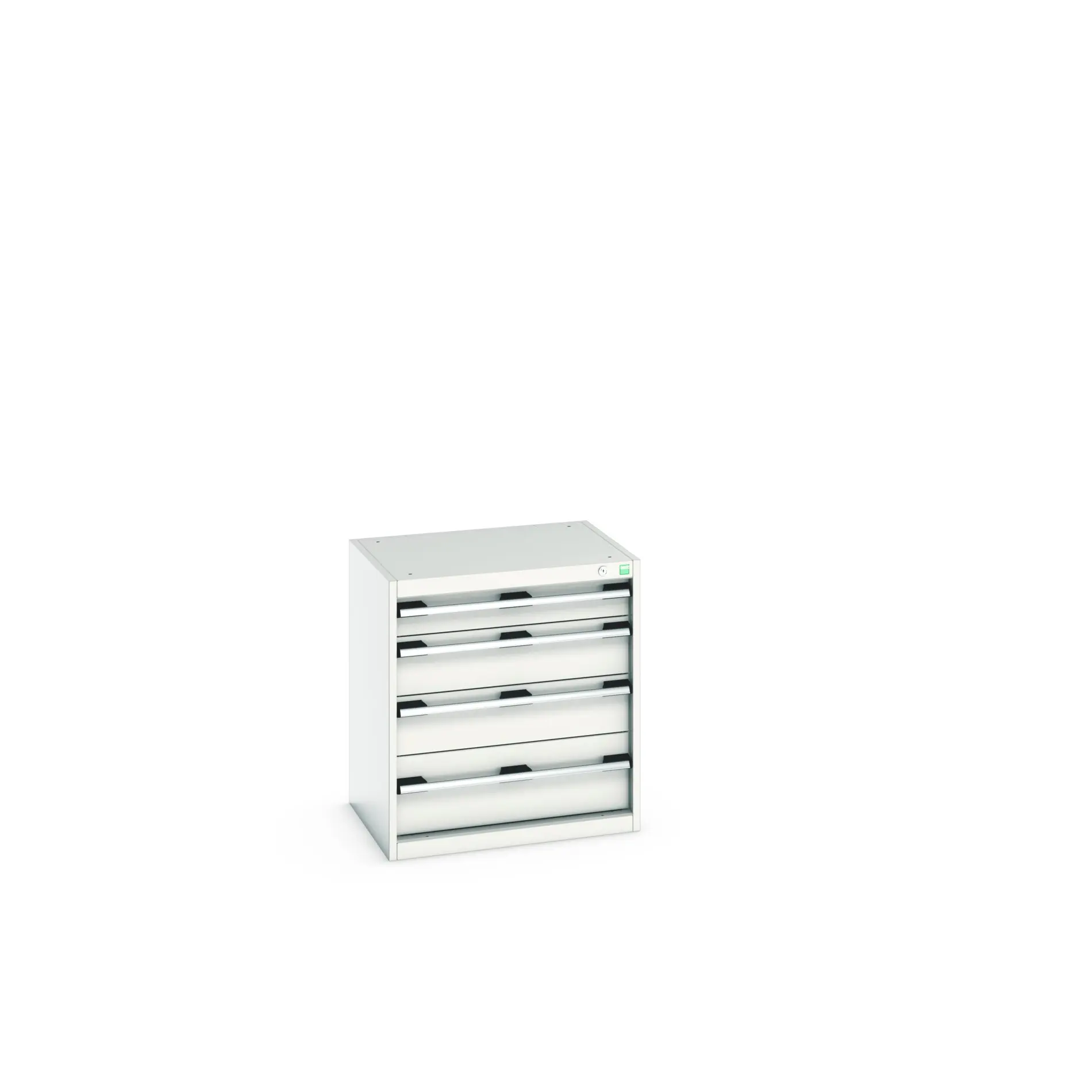 Produktfoto 1 von Bott 4 Stahl Schubladenbehälter Schrank Hellgrau, 700 mm x 525 mm x 650 mm