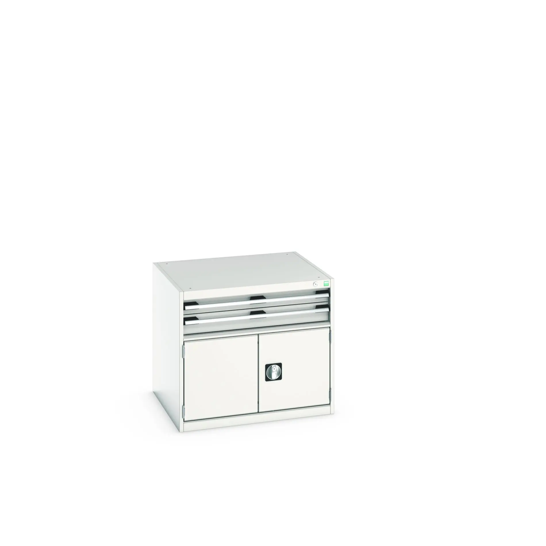 Produktfoto 1 von Bott Aufbewahrungsschrank Typ Schrank Freistehend 2 Tür/en 2 Schublade/n 700 mm 80 mm 750 mm Stahlblech