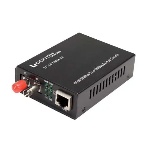Produktfoto 1 von L-Com Ethernet-Medienkonverter, Voll-Duplex, Halb-Duplex, Multimodus 2 km, Anschluss: ST