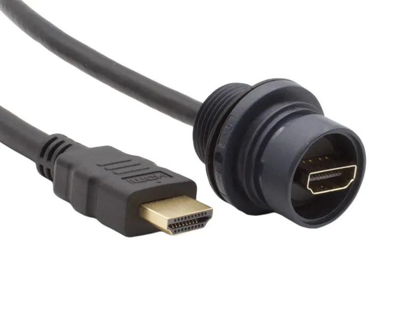 Produktfoto 1 von Bulgin PXP6062 HDMI-Kabel A HDMI Buchse B 1 mm Stecker Stecker Ultra-Hochgeschwindigkeit, 1m