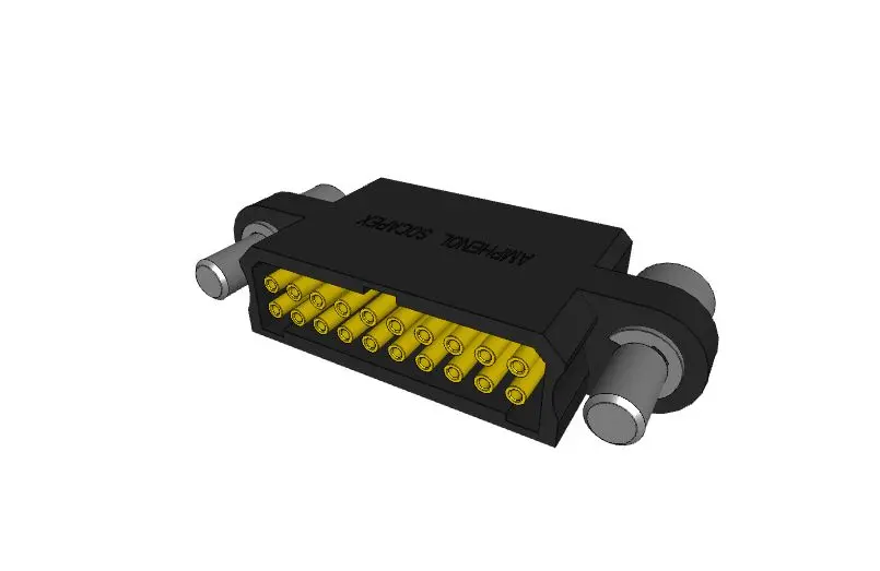 Produktfoto 1 von Amphenol Socapex MHDAS Leiterplattensteckverbinder Gerade, 20-polig / 2-reihig, Raster 1.27 mm Raster