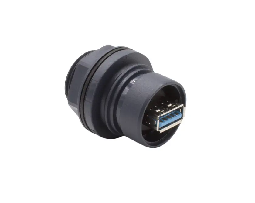 Produktfoto 1 von Bulgin, Gerade USB-Steckverbinder Buchse USB-Typ A auf A 1, Panel USB 3.0 IP69K, IP68, IP66