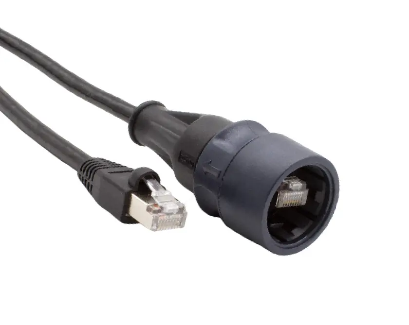 Produktfoto 1 von Bulgin RJ45 Thin Ethernet Kabel, 3 m, Schwarz, Aussen ø 6 mm Außen-ø , Polyvinylchlorid