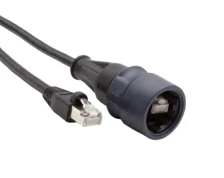 Produktfoto 1 von Bulgin RJ45 Ethernet-Kabel, 5 m, Schwarz, Aussen ø 6 mm Außen-ø , Polyvinylchlorid