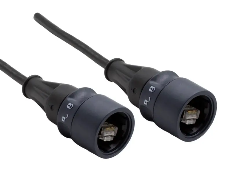 Produktfoto 1 von Bulgin RJ45 Thin Ethernet Kabel, 5 m, Schwarz, Aussen ø 6 mm Außen-ø , Polyvinylchlorid