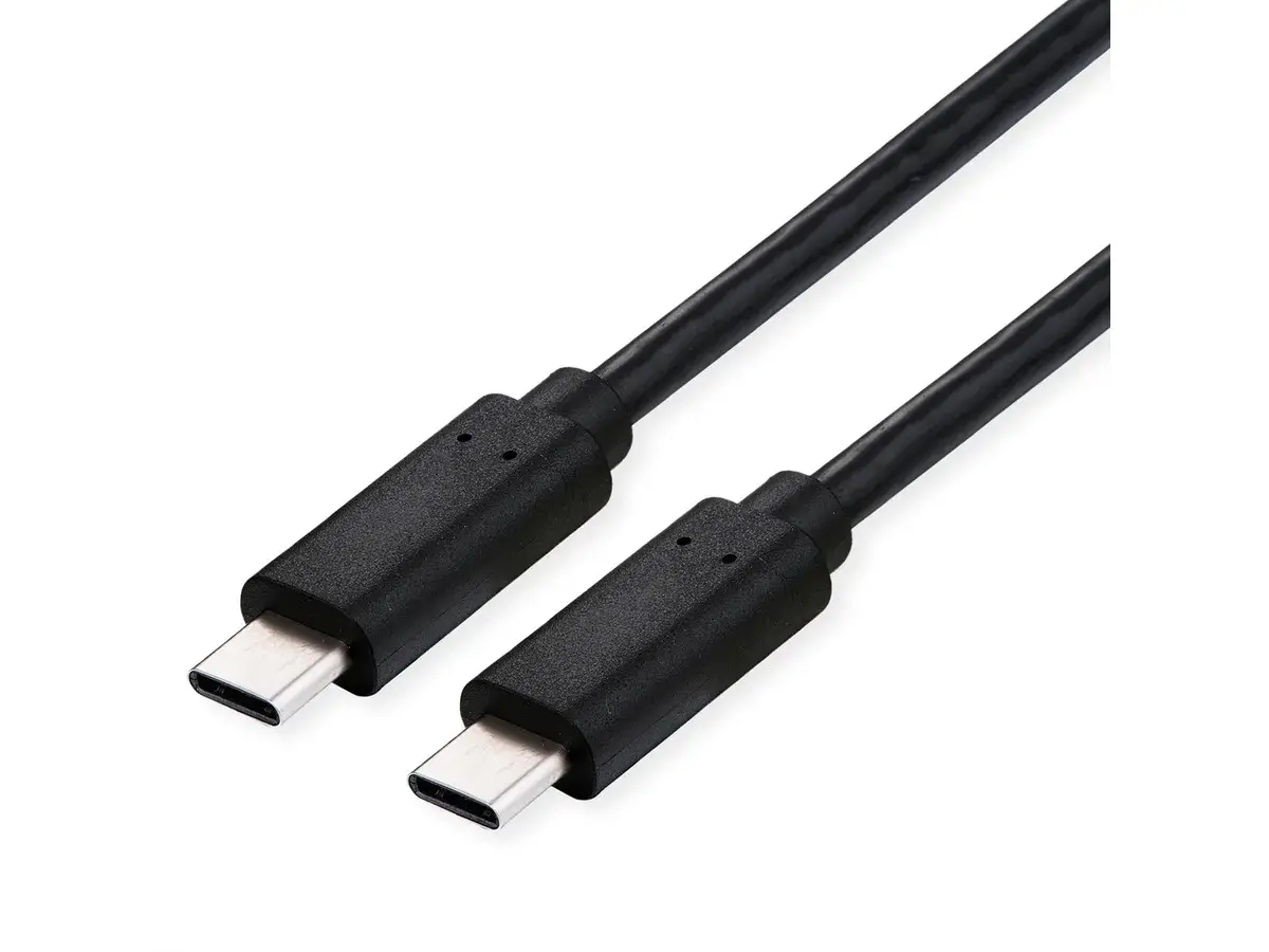 Produktfoto 1 von Roline Stecker USB-Kabel, USB Typ C Stecker / USB Typ C, 0.8 m USB 4.0 Schwarz