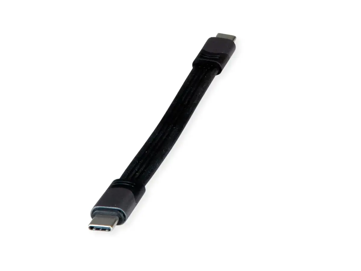Produktfoto 1 von Roline Stecker USB-Kabel, USB Typ C Stecker / USB Typ C, 0.15 m USB 4.0 Schwarz