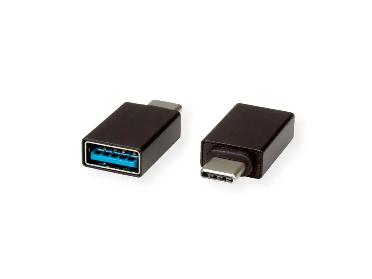 Produktfoto 1 von Roline Buchse USB-Kabel, USB Typ A Stecker / USB Typ C USB 3.2 Schwarz