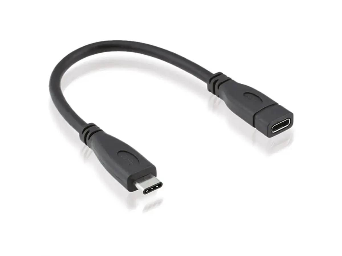 Roline Stecker USB-Kabel, USB Typ C Buchse / USB Typ C, 0.15 m USB 3.2 Schwarz
