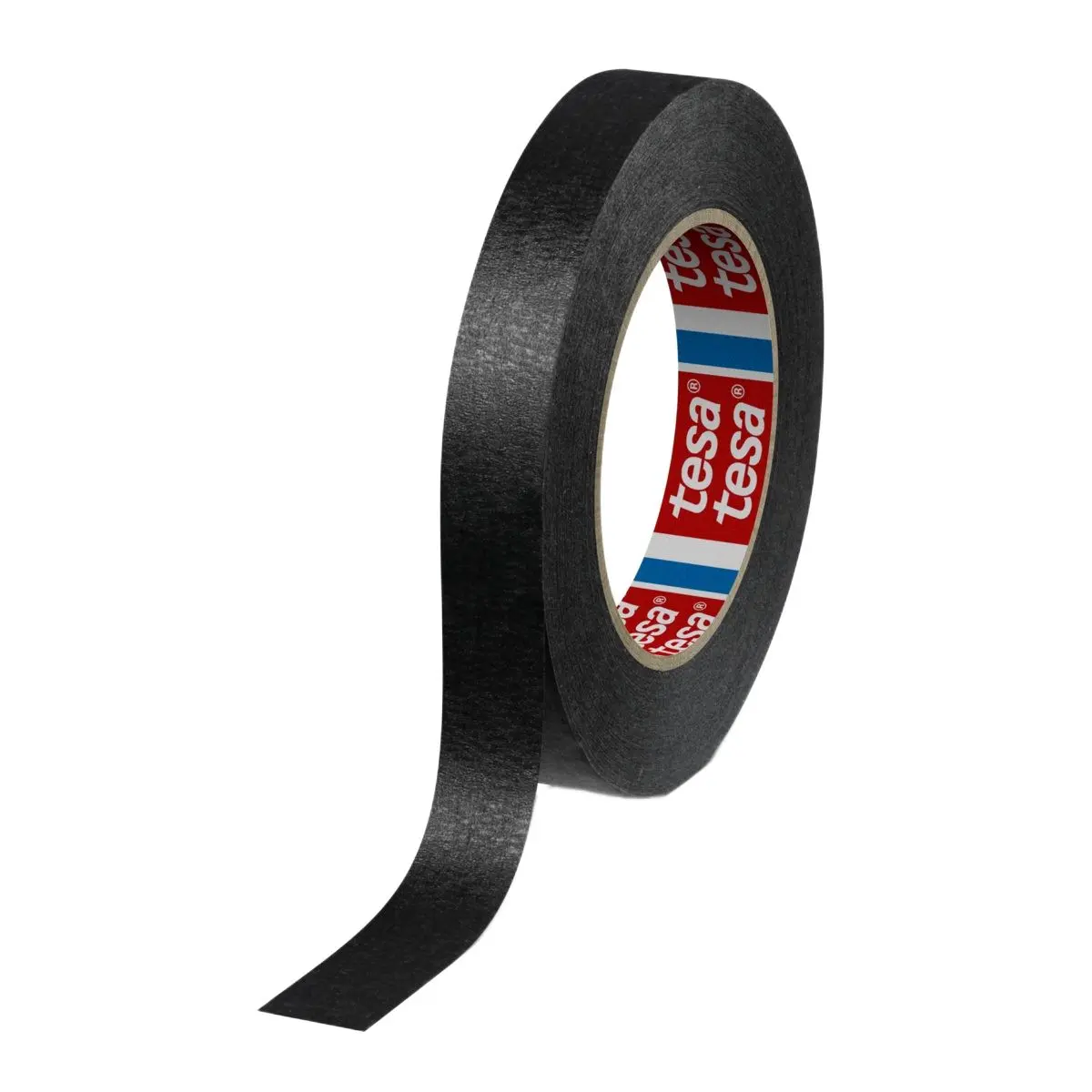 Produktfoto 1 von Tesa Krepppapier Abdeckband Schwarz, Stärke 19 mm Naturgummi-Kleber 19 mm x 50 m