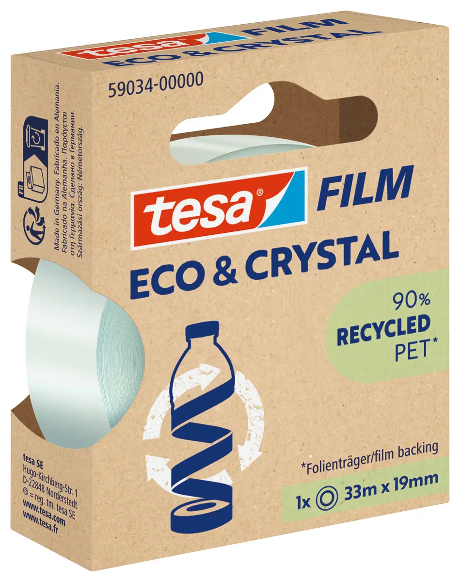 Produktfoto 1 von Tesa Büroband Klar, 19 mm x 33 m, Tesafilm Eco