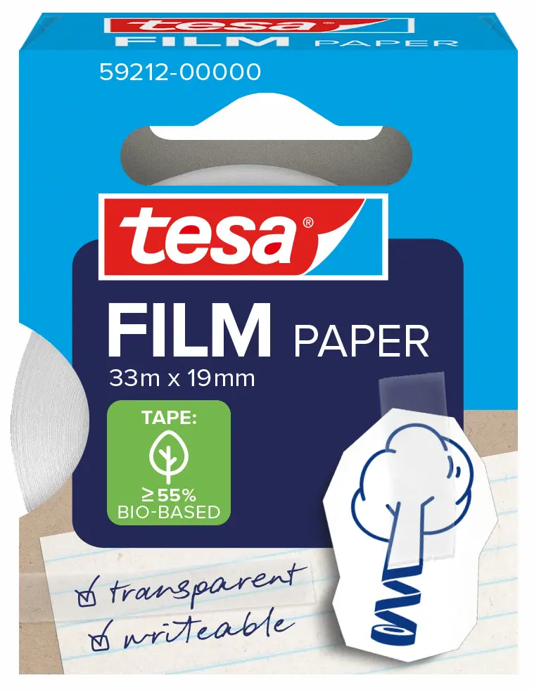 Produktfoto 1 von Tesa Büroband Klar, 19 mm x 33 m, Tesafilm Standard