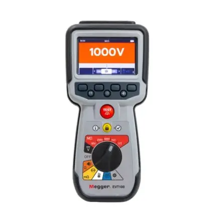 Produktfoto 1 von Megger EVT100 Multifunktionsprüfgerät USB Durchgang, SSR-isolierter Flyback-Wandler, Isolierung
