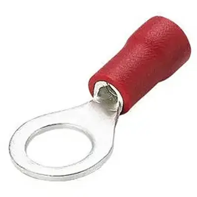 Produktfoto 1 von RS PRO Ringkabelschuh, Isoliert 22 AWG, Vinyl, Rot, 16 AWG max.AWG, aussen ø 13.6 mm, innen ø 10.5 mm, M10