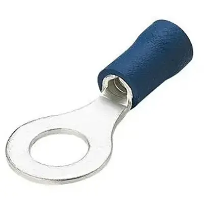 Produktfoto 1 von RS PRO Ringkabelschuh, Isoliert 16 AWG, Vinyl, Blau, 14 AWG max.AWG, aussen ø 8.5 mm, innen ø 4.3 mm, M4